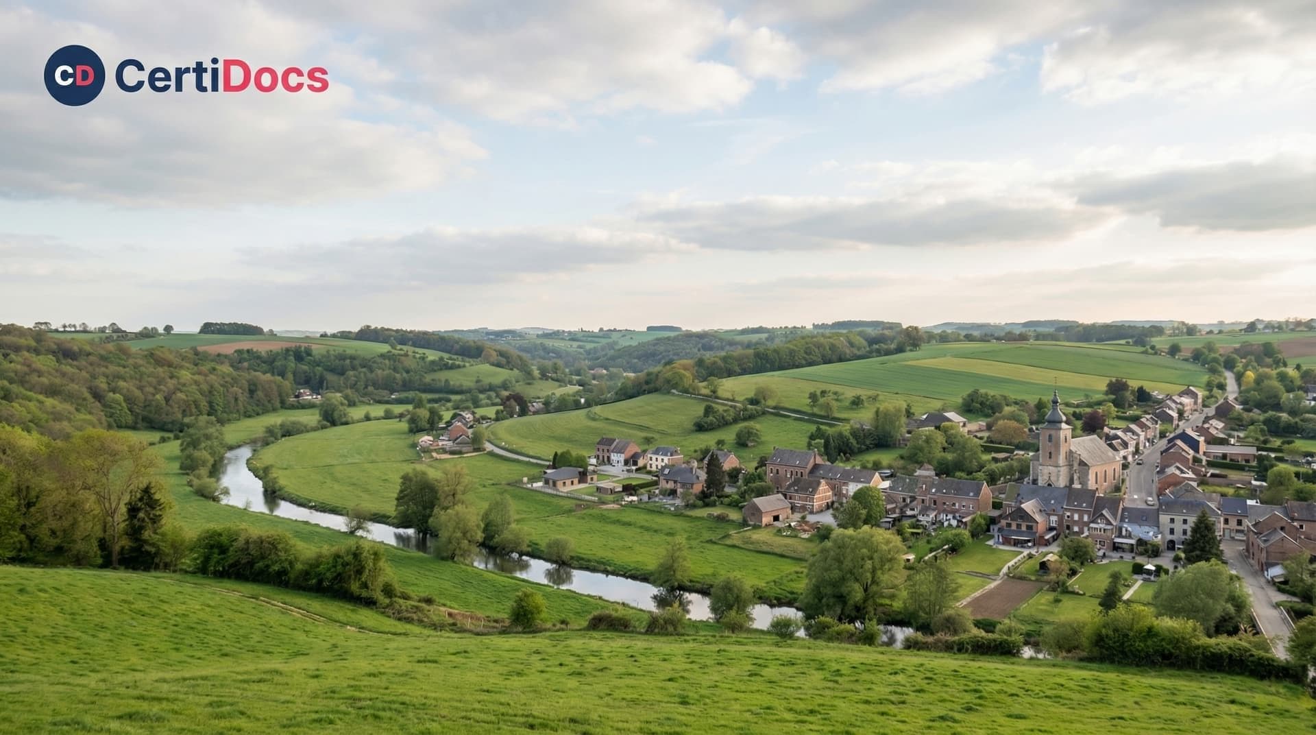 Paysage en province de Brabant wallon, Belgique