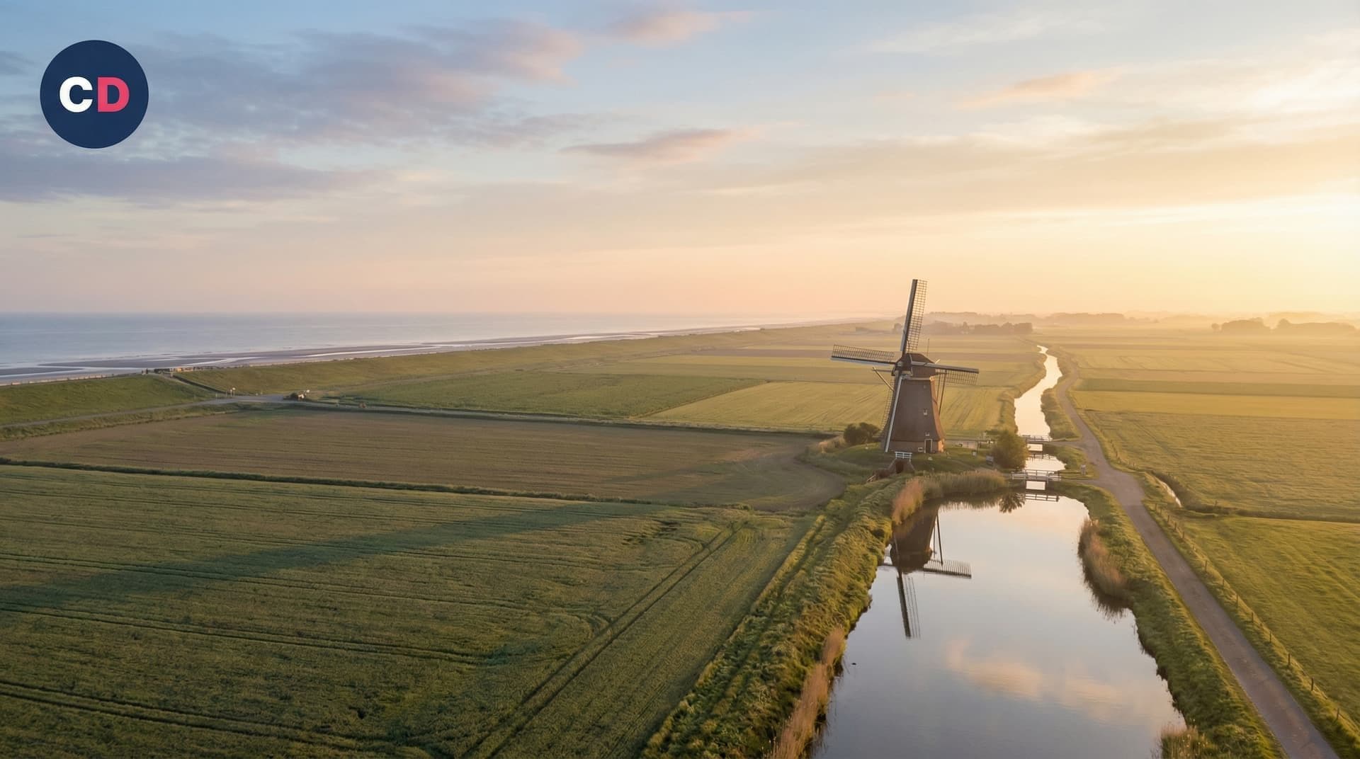 Paysage en province de Flandre occidentale, Belgique
