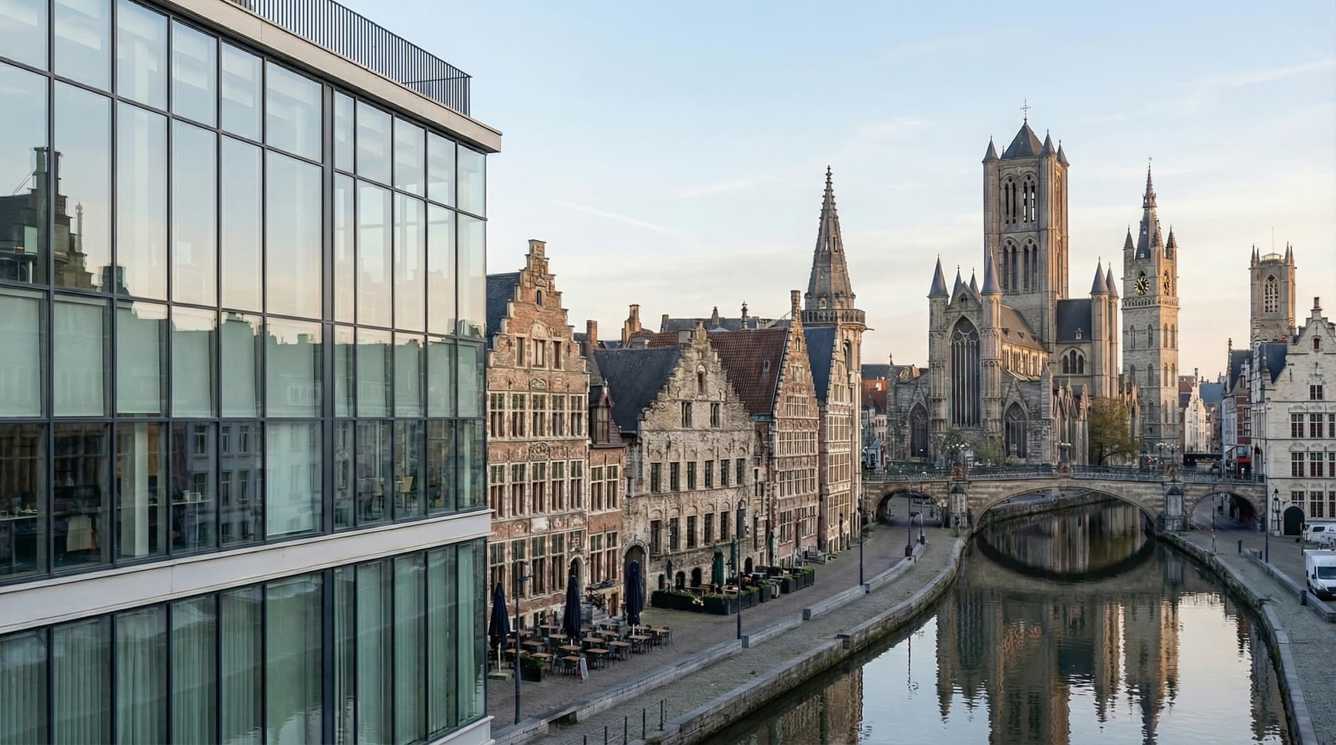 Paysage en province de Flandre orientale, Belgique