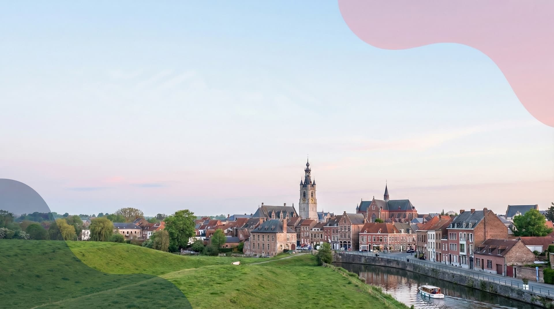 Paysage en province de Hainaut, Belgique